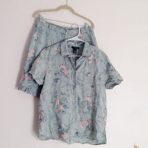 Ralph Lauren | vintage top and shorts Large floral